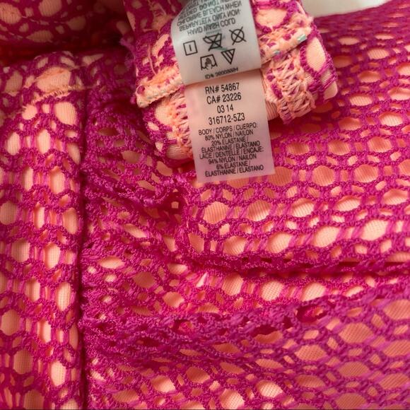 Victoria’s Secret NWT Crochet Twist Bandeau Push Size 34D Pink Halter Tie - Picture 5 of 6